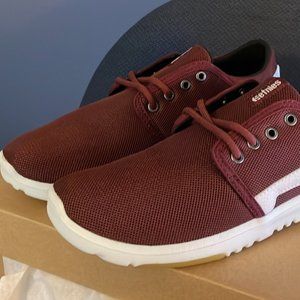 Etnies/Scout-Maroon/White Skater Shoes Women's 8